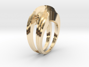 Deco.F ring in 14k Gold Plated Brass
