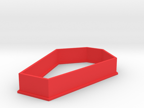 Coffin Cookie Cutter in Red Processed Versatile Plastic