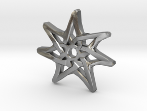 7-Pointed Knotwork Faery Star in Natural Silver