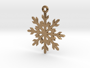 Snowflake Pendant in Natural Brass