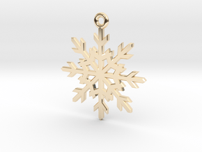 Snowflake Pendant in 14k Gold Plated Brass