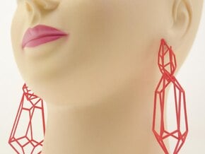 Auroraprimera earrings in Red Processed Versatile Plastic