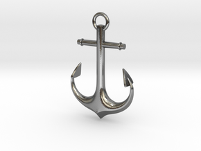 Anchor in Polished Silver
