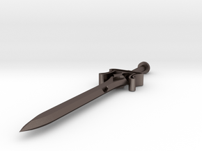 1:18 simple power sword in Polished Bronzed Silver Steel