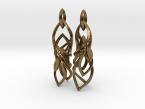 Peifeather Earrings in Natural Bronze (Interlocking Parts)