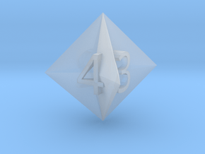 d4 Concave Octahedron in Smooth Fine Detail Plastic