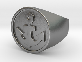 Anchor Band S. -  Signet Ring in Natural Silver: 9.75 / 60.875