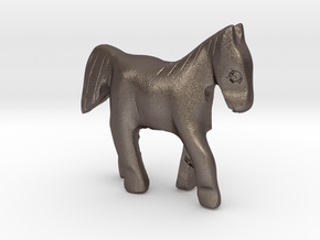 Horse in Polished Bronzed Silver Steel