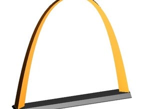 Inverted Weighted Catenary Arch 3" in White Natural Versatile Plastic