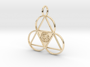 The Meta-Mind Pendant in 14k Gold Plated Brass