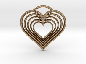 Hearts in Hearts in Polished Gold Steel