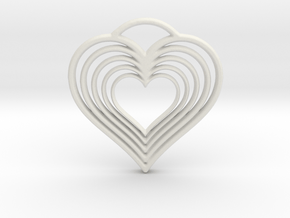Hearts in Hearts in White Natural Versatile Plastic