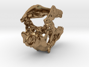 Allosaurus With Loop 35mm 1 in Natural Brass