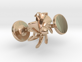 Turbine Cufflinks in 14k Rose Gold Plated Brass