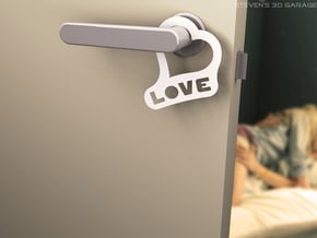 Door-hanger "Love" (Small) in White Natural Versatile Plastic