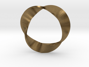 Mobius Strip three twists in Natural Bronze: Small
