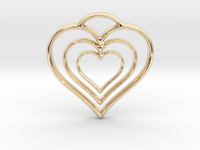 Three Hearts in 14K Yellow Gold