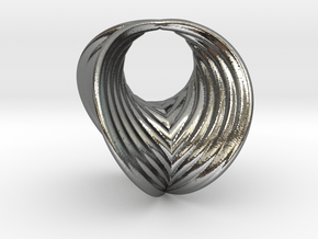 Hyperbole 02 Pendant in Polished Silver