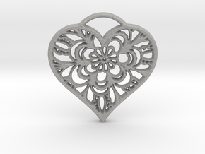 Heart Lace in Aluminum