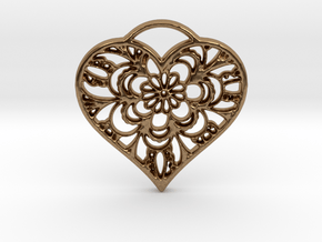 Heart Lace in Natural Brass