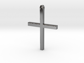 Christian Cross in Fine Detail Polished Silver