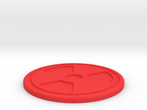 Rad Symbol Coaster in Red Processed Versatile Plastic