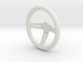 1/10 scale steering wheel in White Natural Versatile Plastic