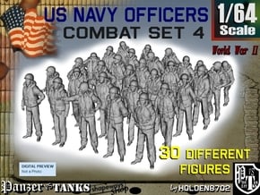 1-64 USN Officers KAPOK Set4 in Tan Fine Detail Plastic