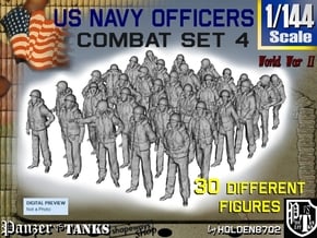 1-144 USN Officers KAPOK Set4 in Tan Fine Detail Plastic
