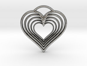 Hearts in Hearts in Natural Silver