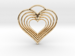 Hearts in Hearts in 14K Yellow Gold