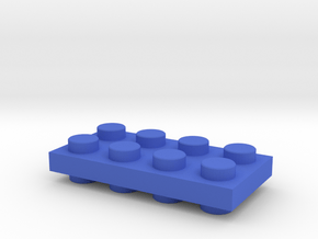  Toy Brick special Connector Up-Down positive flat in Blue Processed Versatile Plastic