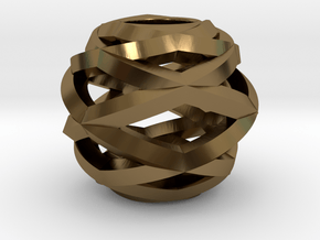 Geometric Charm (for Pandora bracelet) in Polished Bronze