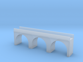 (1:450) Triple Arch Single Track 60mm Bridge in Tan Fine Detail Plastic