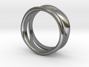 Wave Ring in Polished Silver: 7 / 54