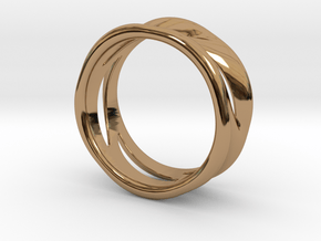Wave Ring in Polished Brass: 7 / 54