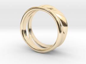 Wave Ring in 14k Gold Plated Brass: 7 / 54
