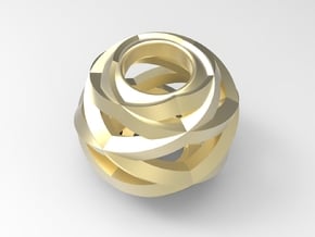 Geometric Charm (for Pandora bracelet) in 14K Yellow Gold