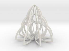 Celtic Knot Pyramid in White Natural Versatile Plastic
