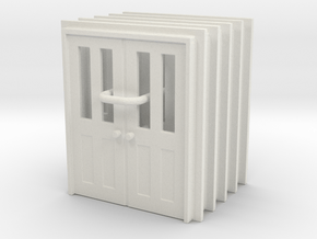Door Type 7 - 760D X 2000 X 5 in White Natural Versatile Plastic: 1:87