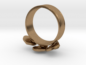 Heart Charm Ring in Natural Brass (Interlocking Parts): 5.5 / 50.25