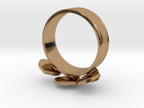 Heart Charm Ring in Polished Brass (Interlocking Parts): 5.5 / 50.25