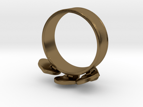 Heart Charm Ring in Polished Bronze (Interlocking Parts): 5.5 / 50.25
