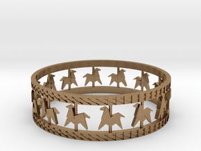 Carousel Band Bangle in Natural Brass: Extra Small