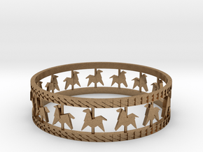 Carousel Band Bangle in Natural Brass: Small