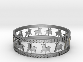 Carousel Band Bangle in Natural Silver: Extra Small