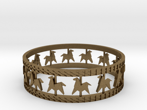 Carousel Band Bangle in Natural Bronze: Extra Small