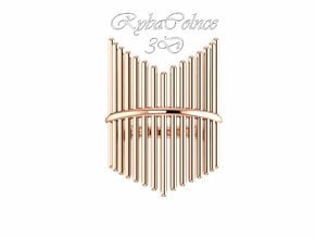 Ring The Design 2 / size 10GK 5US ( 16.1 mm) in 14k Rose Gold Plated Brass