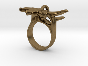 Maple Leaf Charm Ring in Natural Bronze (Interlocking Parts): 5.5 / 50.25
