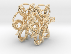 Knotted Hexagonal Earrings in 14K Yellow Gold
